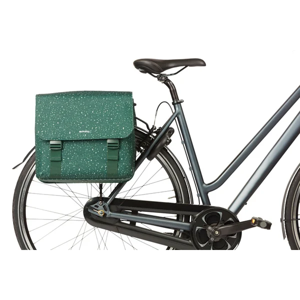 Dubbele fietstas Basil Flair 35 liter - groen