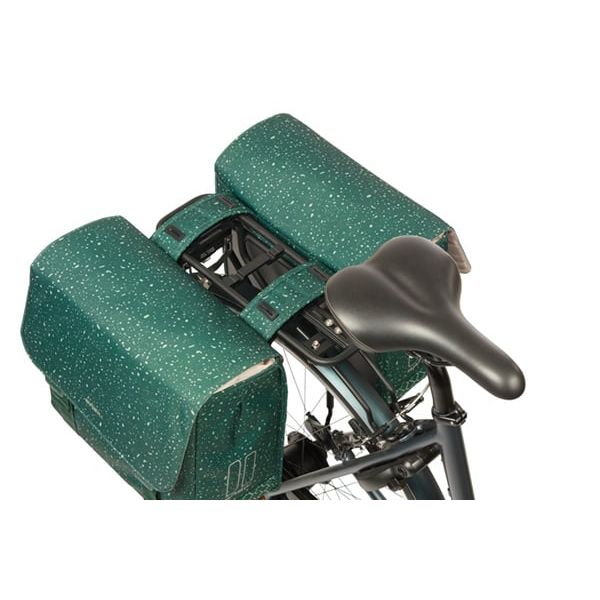 Dubbele fietstas Basil Flair 35 liter - groen