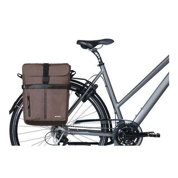 Fietsschoudertas Basil Move MIK studs 14 liter 14 x 24 x 34 cm - bruin