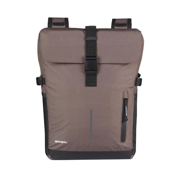 Dubbele fietsas Basil Move 30 liter 16 x 27 x 38 cm - bruin