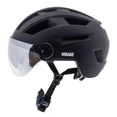 Mirage E-bike helm - 55-58cm - NTA8776 - speed pedelec - LED - Fidlock - vizier - mat zwart