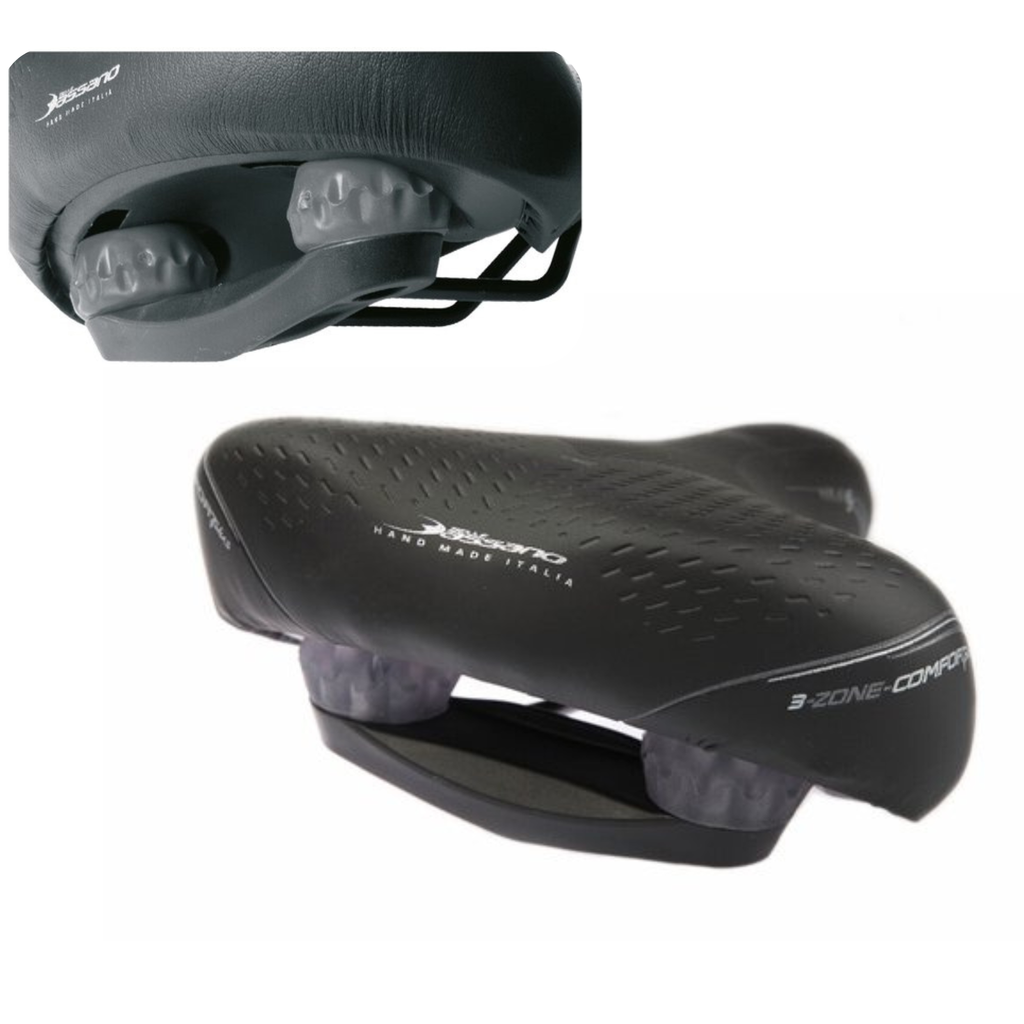 Zadel Selle Bassano - Fietszadel - Volare 3-zone Big City XXL - zwart
