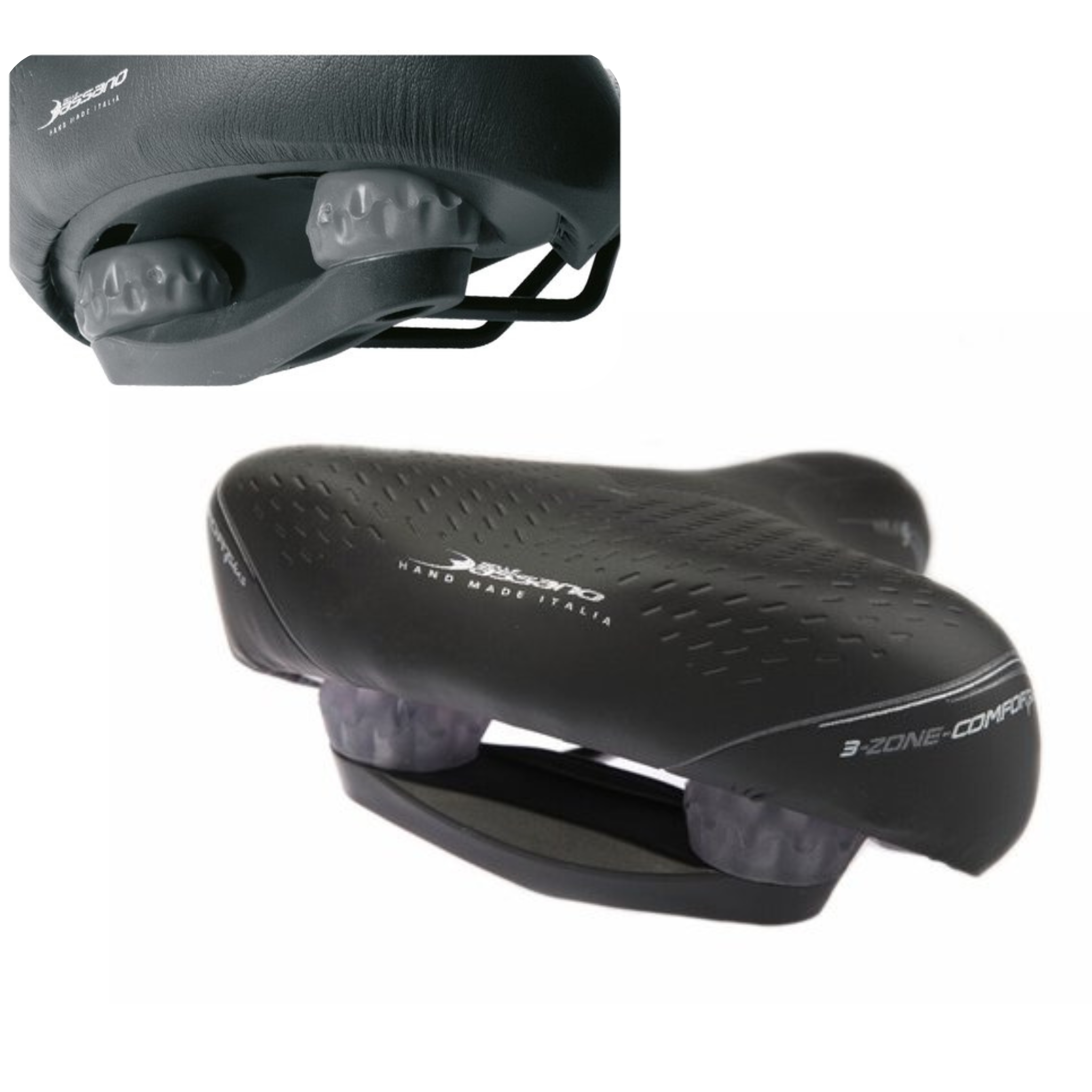 Zadel Selle Bassano - Fietszadel - Volare 3-zone Big City XXL - zwart