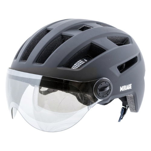 Mirage E-bike helm - 55-58cm - NTA8776 - speed pedelec - LED - Fidlock - vizier - mat zwart