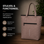 Splash Luxe Fietstas Shopper - 2-in-1 Handtas & Pakaftas - 21L - Taupe