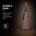 Splash Luxe Fietstas Shopper - 2-in-1 Handtas & Pakaftas - 21L - Taupe