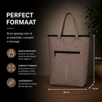 Splash Luxe Fietstas Shopper - 2-in-1 Handtas & Pakaftas - 21L - Taupe