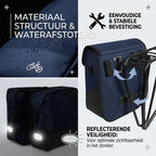 Wave Dubbele Fietstas - 30L - Blauw