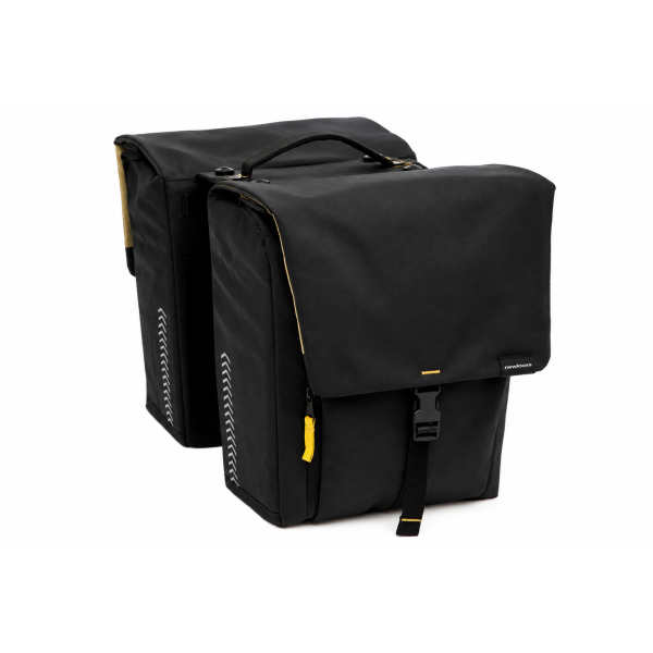 Dubbele fietstas New Looxs Tulum MIK 2.0 - 32 liter, zwart