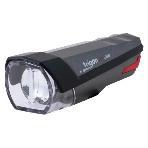 Spanninga Trigon Koplamp 25 Lux USB - Zwart