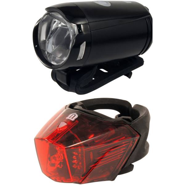 Union Verlichtingsset UN200 + UN210 Li-ion - Rood/Zwart
